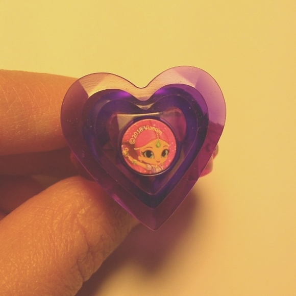 Children's Pink & Purple Heart Ring - Picture 1 of 7